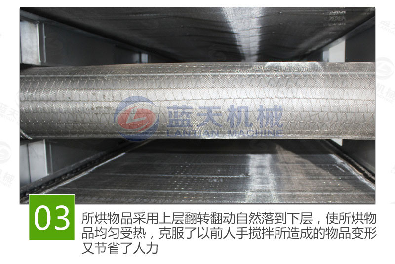 蘿卜條網帶烘干機特點