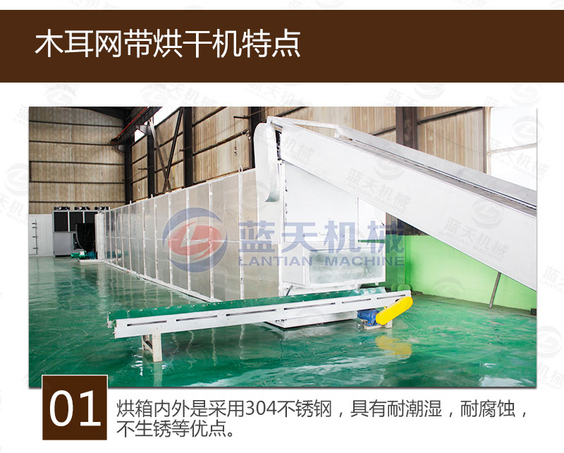 木耳網帶烘干機特點